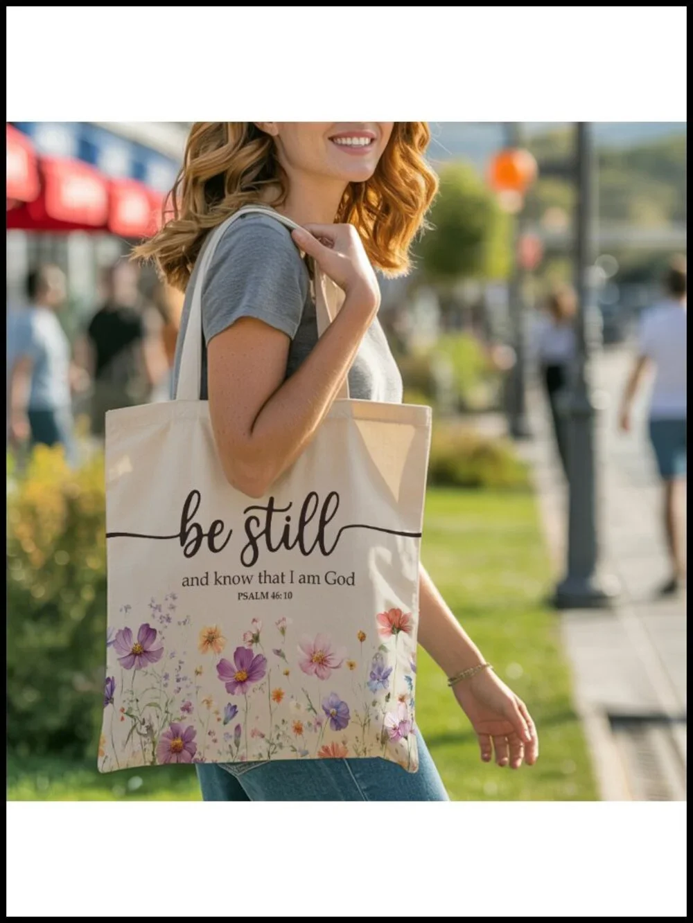 Canvas Cowgirl Tote Bag with Inner Pocket - Western Gift for Women
